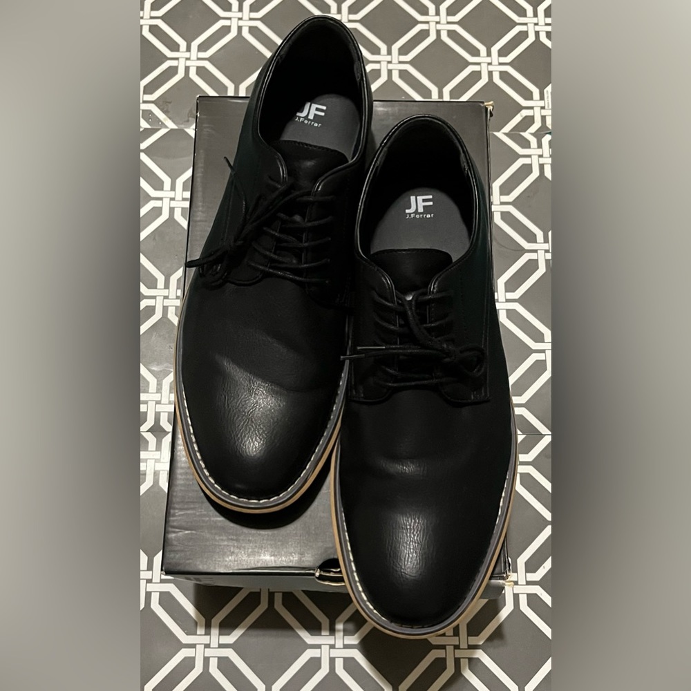 Mens Black J Ferrar Swartz Dress Shoes (US 13)